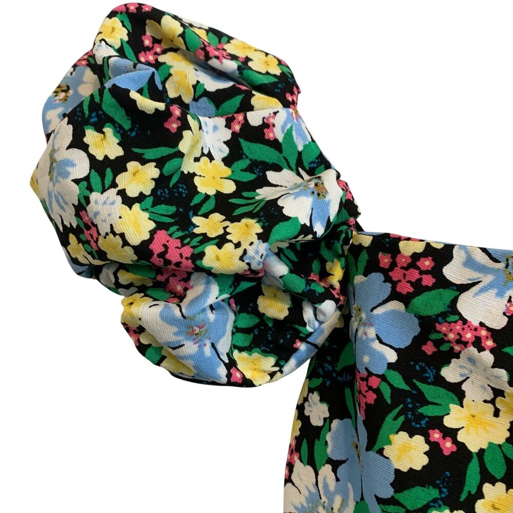 Maje Rapy Multicolor Floral Off Shoulder Mini Dress - Picture 5 of 14